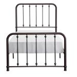 Metal Slat Bronze Twin Platform Bed