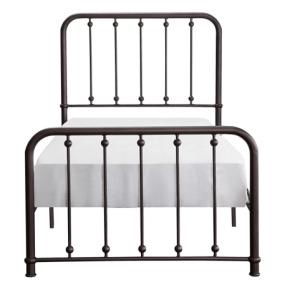 Metal Slat Bronze Twin Platform Bed