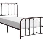 Metal Slat Bronze Twin Platform Bed