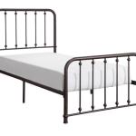 Metal Slat Bronze Twin Platform Bed