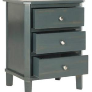 Teal James 3-Drawer Accent Table