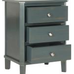 Teal James 3-Drawer Accent Table