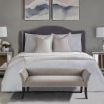 Silver Gray Melinda Accent Bench