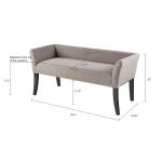 Silver Gray Melinda Accent Bench