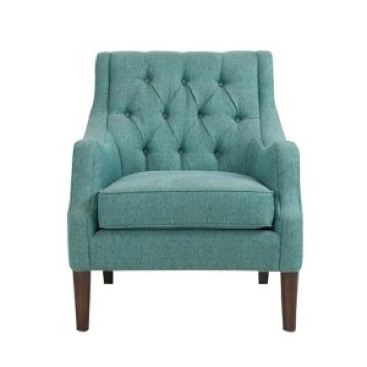 Elle Tufted Teal Accent Chair