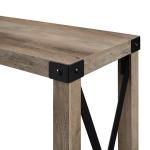 Gray Wash Farmhouse X-Frame Console Table