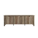 Gray Wash Wood Grooved Door TV Stand