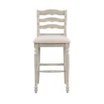 Melvin Distressed Whitewash Bar Stool