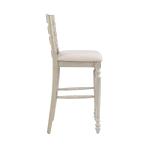 Melvin Distressed Whitewash Bar Stool