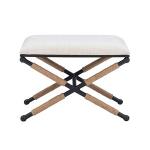 Black Metal Legs Bench with Rope Detail