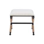 Black Metal Legs Bench with Rope Detail