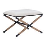 Black Metal Legs Bench with Rope Detail