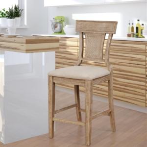 Ray Brown with Gray Wash Finish Counter Stool