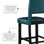 Blakely Blue Seat Counter Stool with Black Base
