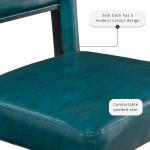 Blakely Blue Seat Counter Stool with Black Base