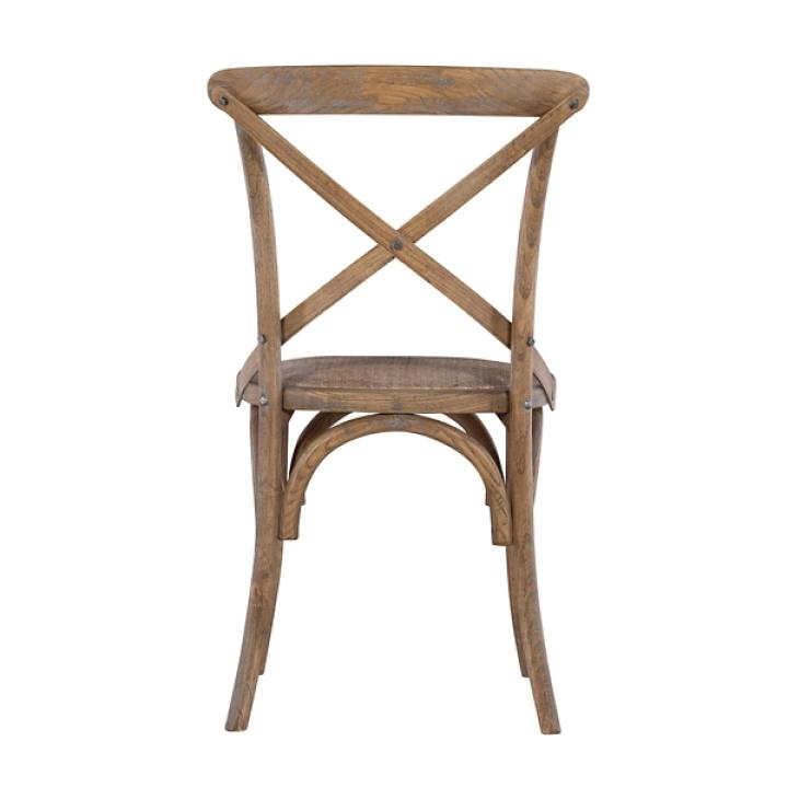 French Country X-Back Dining Chairs, Set of 2