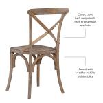 French Country X-Back Dining Chairs, Set of 2