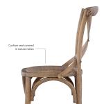 French Country X-Back Dining Chairs, Set of 2