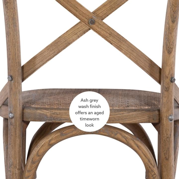 French Country X-Back Dining Chairs, Set of 2