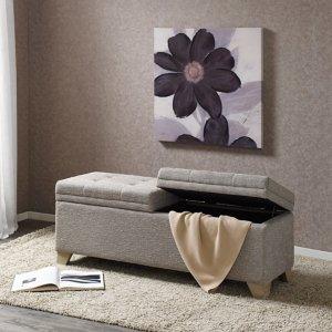 Gray Split Seat Jackson Storage Bench