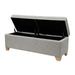 Gray Split Seat Jackson Storage Bench