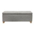 Gray Split Seat Jackson Storage Bench