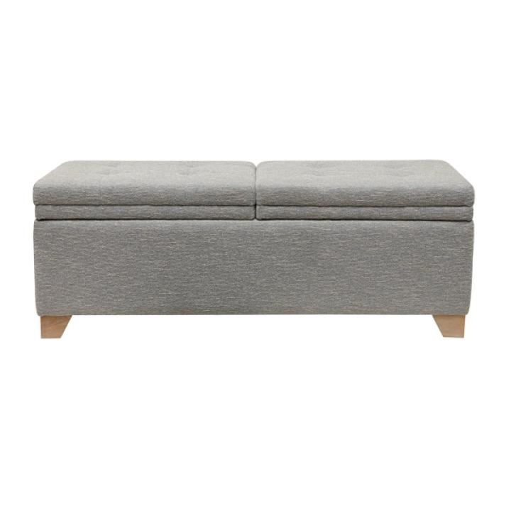 Gray Split Seat Jackson Storage Bench