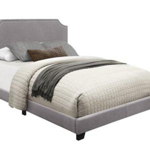 Gray Upholstered Channing King Bed