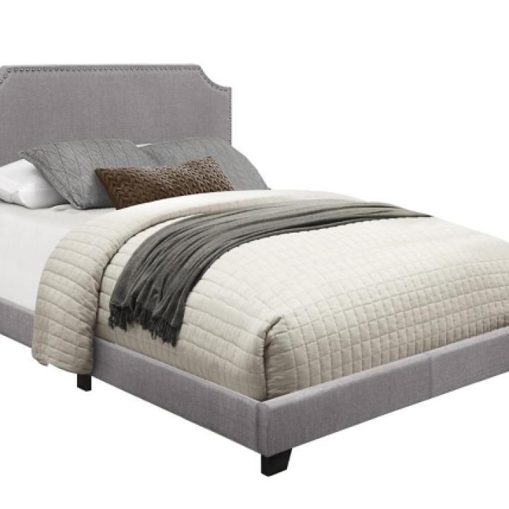 Gray Upholstered Channing King Bed