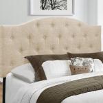 Beige Bryne Button Tufted Full/Queen Headboard
