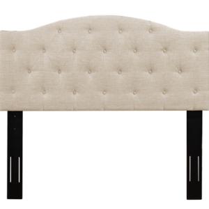 Beige Bryne Button Tufted King Headboard