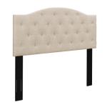 Beige Bryne Button Tufted King Headboard