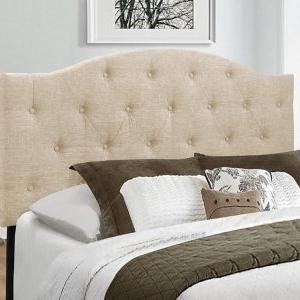 Beige Bryne Button Tufted King Headboard
