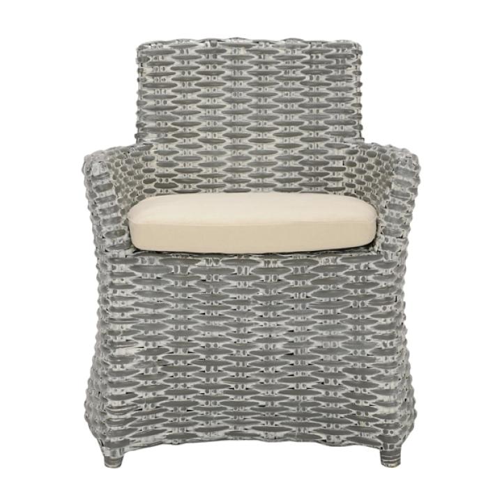 Gray Cabot Rattan Accent Chair