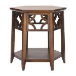Brown Colin Hexagon Accent Table