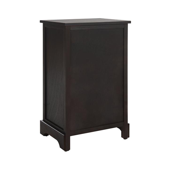 Brown Cora Accent Table with Woven Storage Baskets