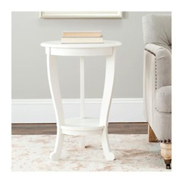 Cream Marion Pedestal Accent Table
