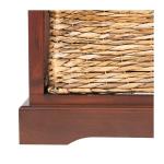 Brown Hailey Wicker Basket Storage Accent Table