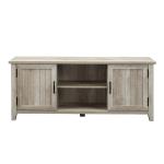 White Oak Grooved Door TV Stand