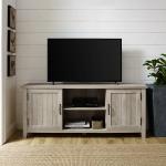 White Oak Grooved Door TV Stand