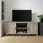 White Oak Grooved Door TV Stand
