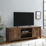 Rustic Oak Barn Door TV Stand
