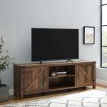 Rustic Oak Barn Door TV Stand