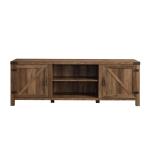 Rustic Oak Barn Door TV Stand