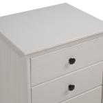 White 3-Drawer Wood Nightstand