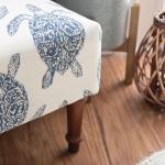 Sea Turtle Print Accent Chair