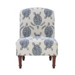 Sea Turtle Print Accent Chair