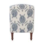 Sea Turtle Print Accent Chair