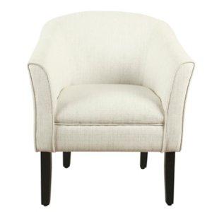 Natural Textured Barrel Accent Chair