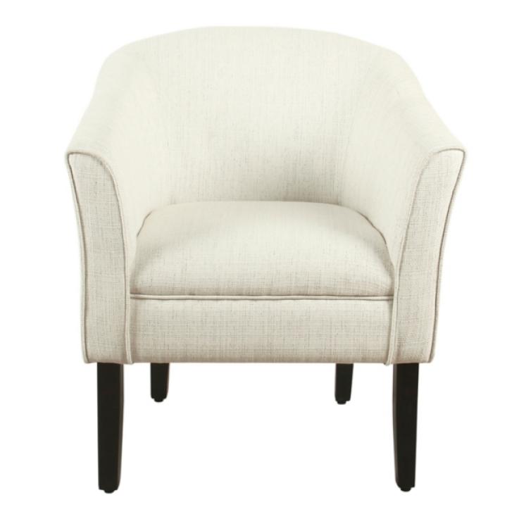 Natural Textured Barrel Accent Chair